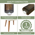 INK IVY Nola - Lot de 2 chaises de salle à manger rembourrées avec dossier ajouré