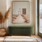 Banc d'appoint incurvé avec rangement INK IVY Bailey en style bouclé