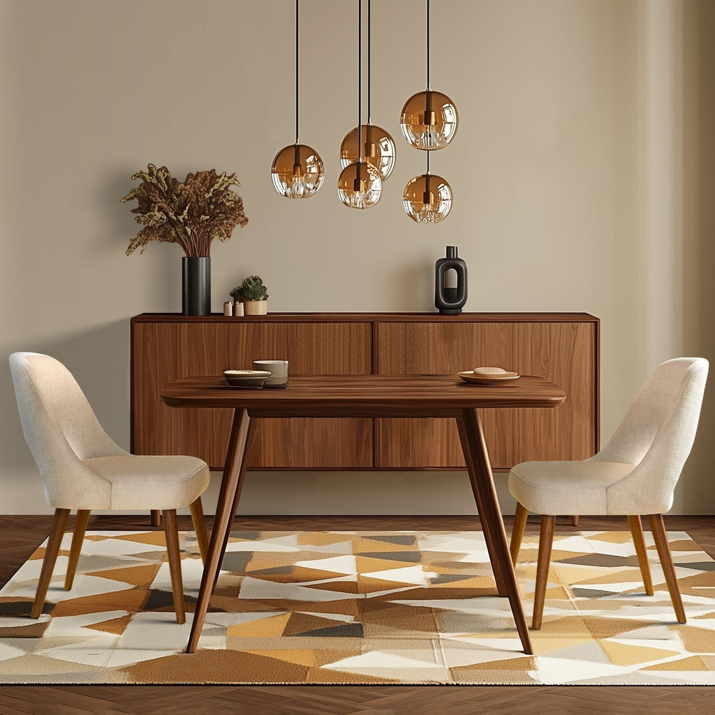 INK IVY Nola - Lot de 2 chaises de salle à manger rembourrées avec dossier ajouré