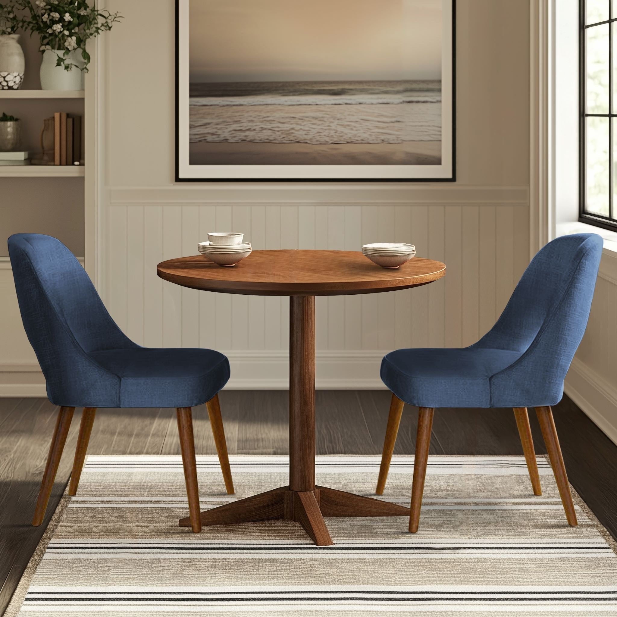 INK IVY Nola - Lot de 2 chaises de salle à manger rembourrées avec dossier ajouré