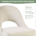 INK IVY Nola - Lot de 2 chaises de salle à manger rembourrées avec dossier ajouré