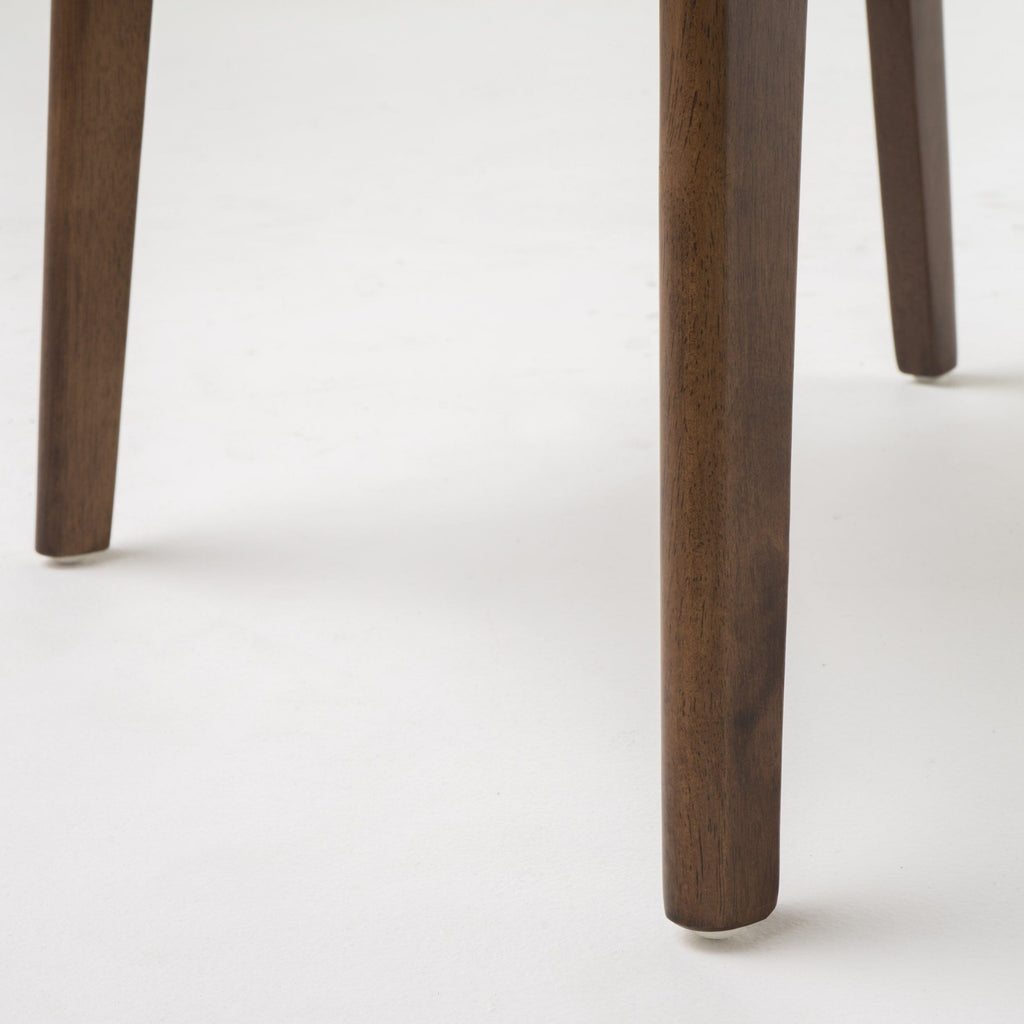 Chaise de salle à manger Abrielle en bois d'hévéa rembourrée, style moderne du milieu du siècle (lot de 2) par Christopher Knight Home