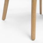 Chaise de salle à manger Abrielle en bois d'hévéa rembourrée, style moderne du milieu du siècle (lot de 2) par Christopher Knight Home