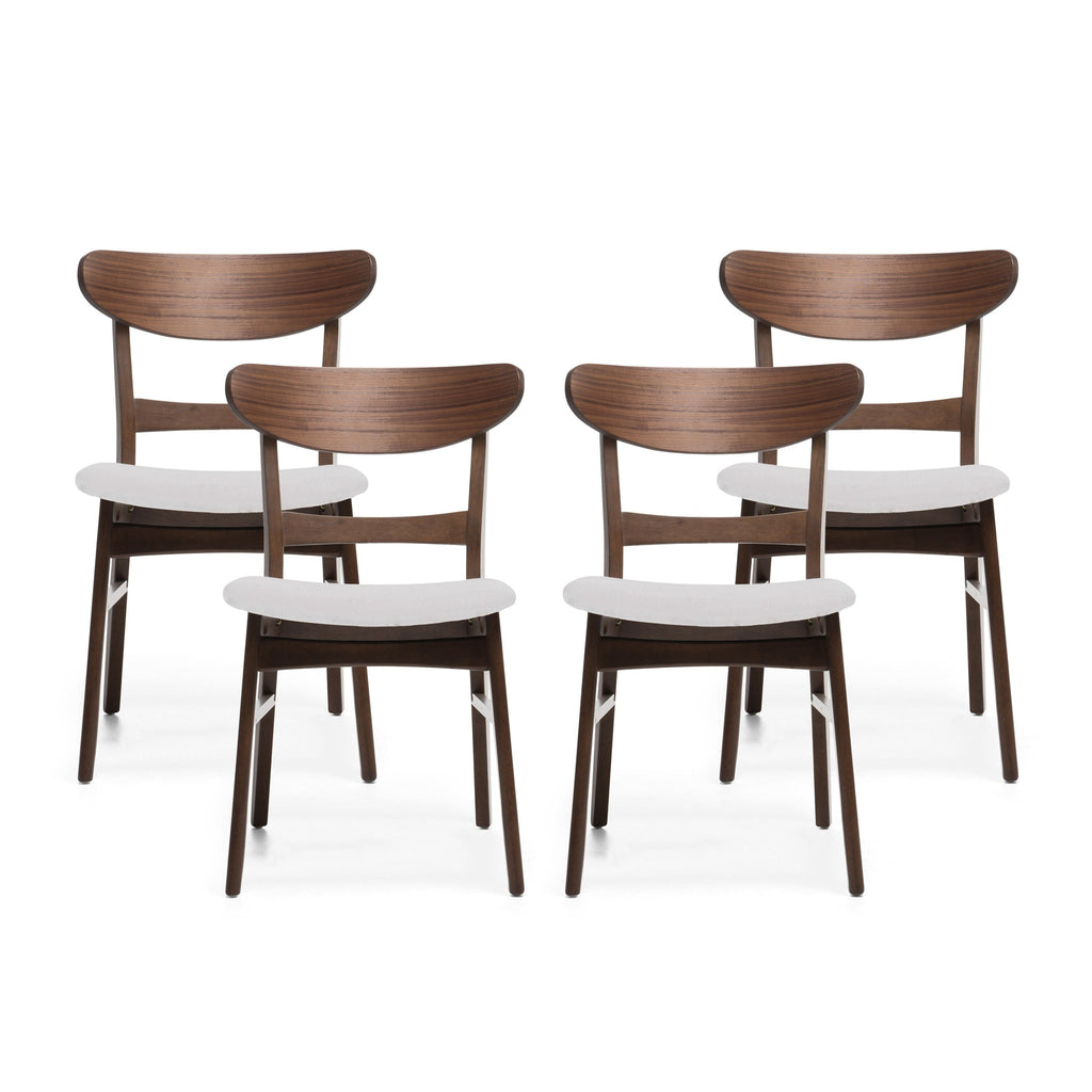 Chaises de salle à manger Idalia, style moderne du milieu du siècle (lot de 4) par Christopher Knight Home