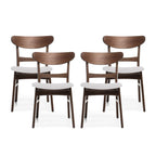 Chaises de salle à manger Idalia, style moderne du milieu du siècle (lot de 4) par Christopher Knight Home