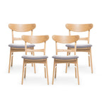 Chaises de salle à manger Idalia, style moderne du milieu du siècle (lot de 4) par Christopher Knight Home
