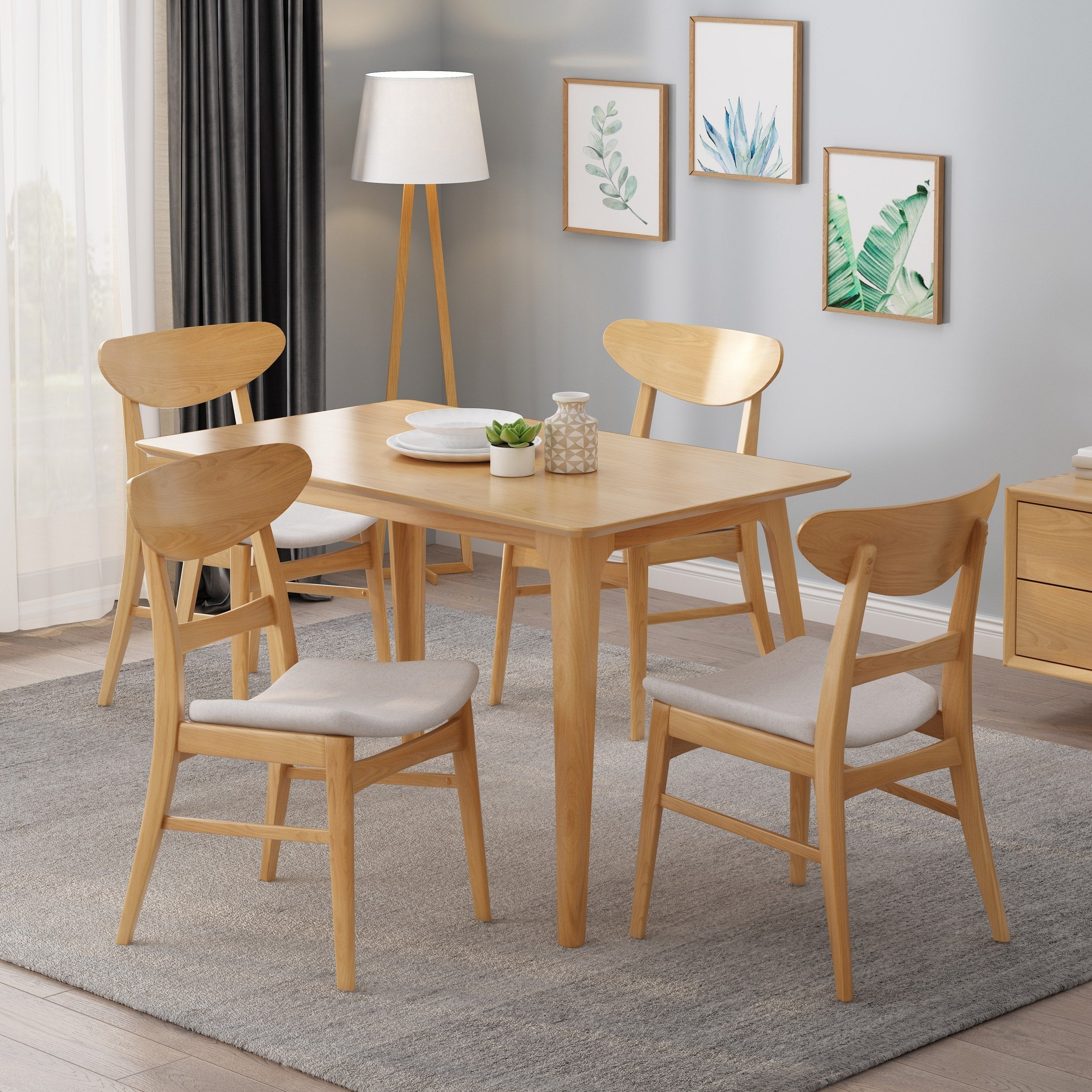 Chaises de salle à manger Idalia, style moderne du milieu du siècle (lot de 4) par Christopher Knight Home