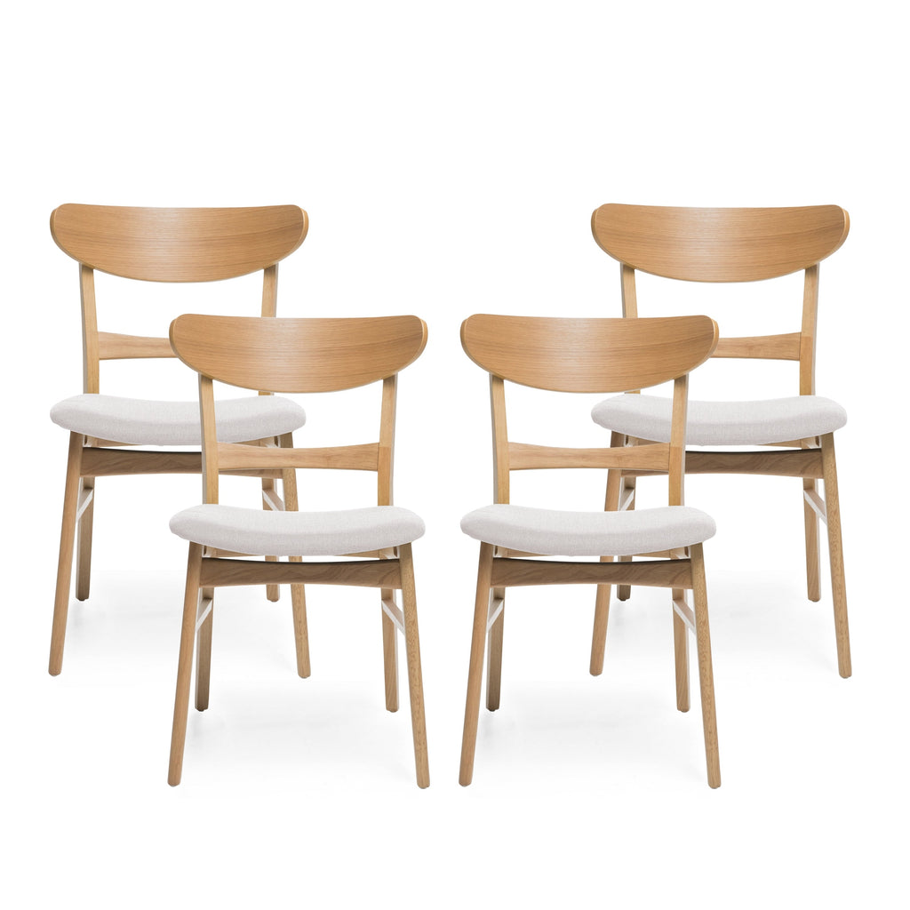 Chaises de salle à manger Idalia, style moderne du milieu du siècle (lot de 4) par Christopher Knight Home