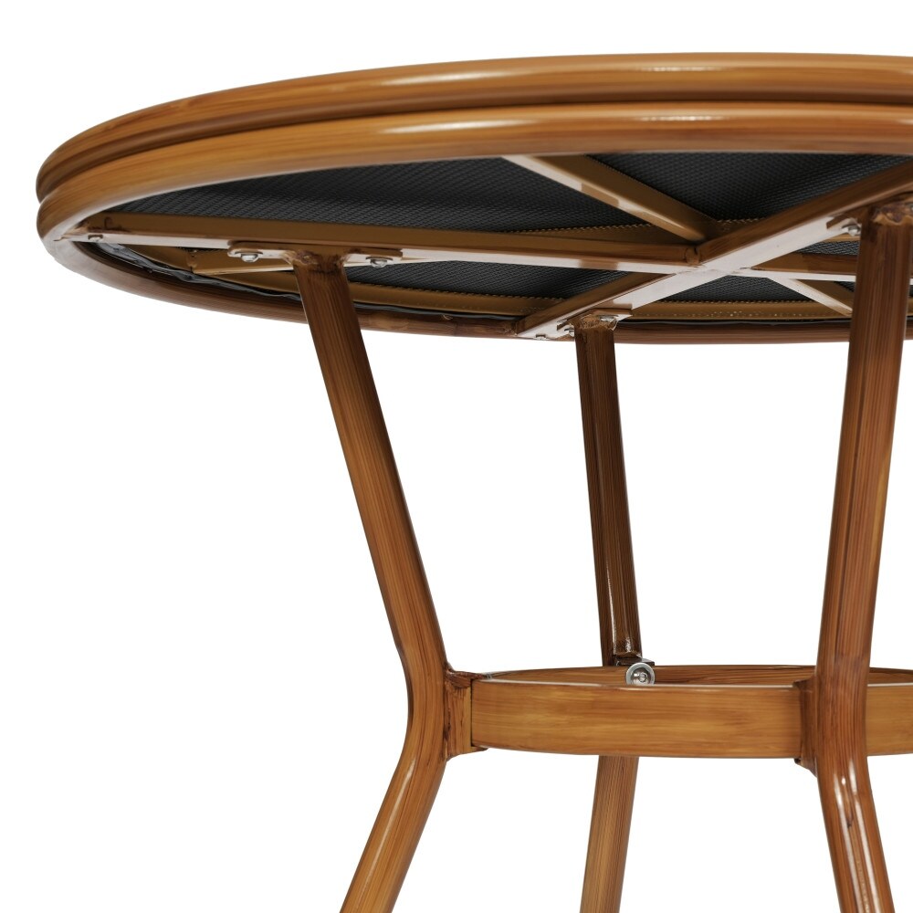 Ensemble bistro commercial intérieur/extérieur avec table et deux chaises