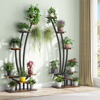 Support pour plantes d'intérieur, étagère à fleurs à 6 niveaux pour jardin intérieur - Lot de 2