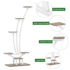 Support pour plantes d'intérieur, étagère à fleurs à 6 niveaux pour jardin intérieur - Lot de 2