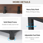 Ensemble porte-manteau et banc à chaussures pour entrée, porte-manteau et rangement à chaussures style industriel