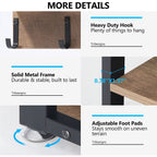 Ensemble porte-manteau et banc à chaussures pour entrée, porte-manteau et rangement à chaussures style industriel