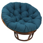 Fauteuil Papasan en rotin Bali de 107 cm avec coussin en toile twill