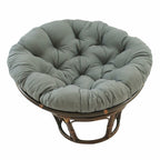 Fauteuil Papasan en rotin Bali de 107 cm avec coussin en toile twill