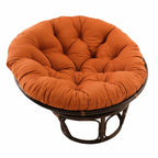 Fauteuil Papasan en rotin Bali de 107 cm avec coussin en toile twill