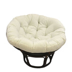Fauteuil Papasan en rotin Bali de 107 cm avec coussin en toile twill