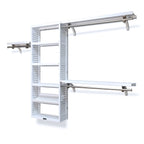 Système de placard à armoire en bois massif John Louis Home, blanc