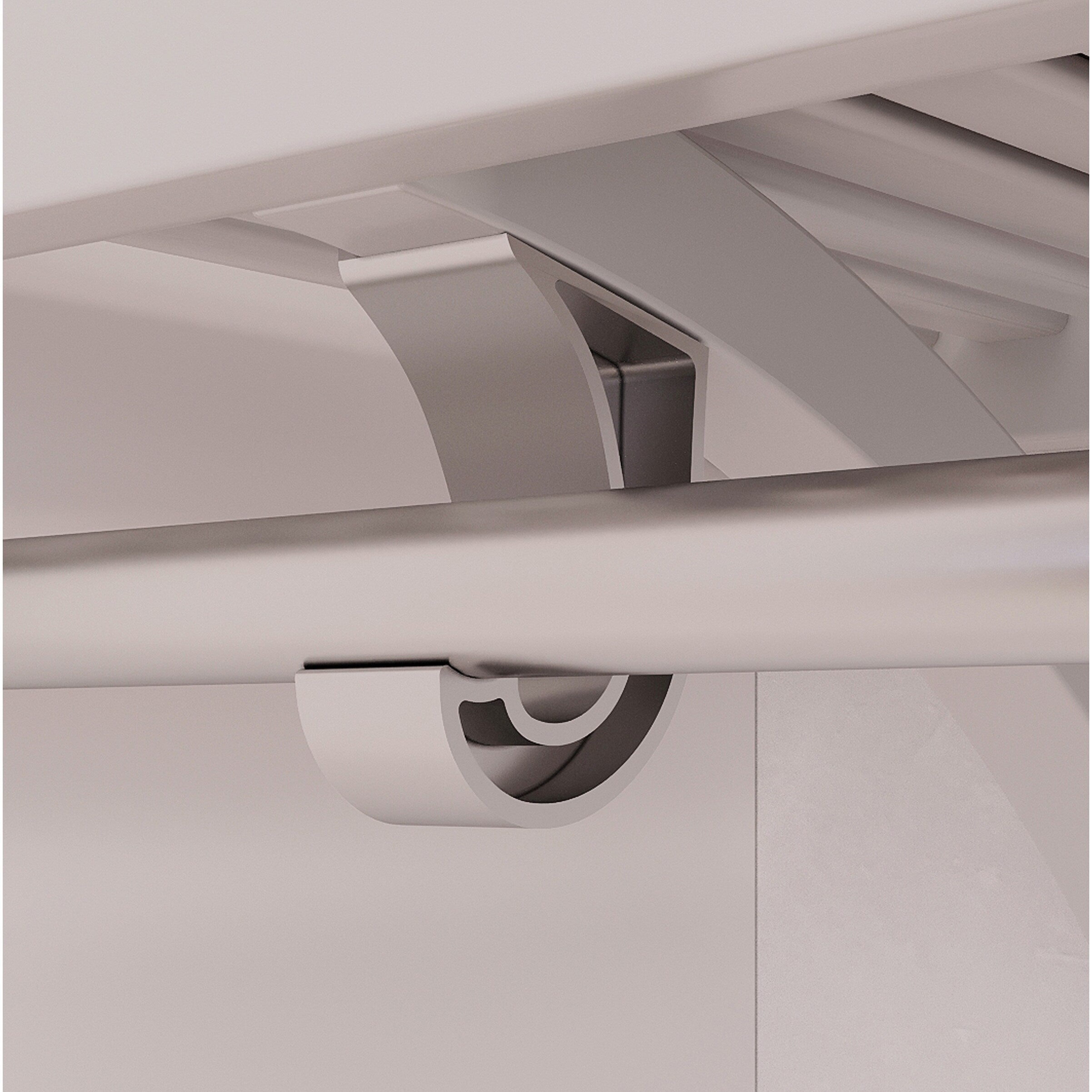 Système de placard à armoire en bois massif John Louis Home, blanc