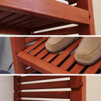 Système de rangement Simplicity en bois massif de John Louis Home, couleur acajou rouge.