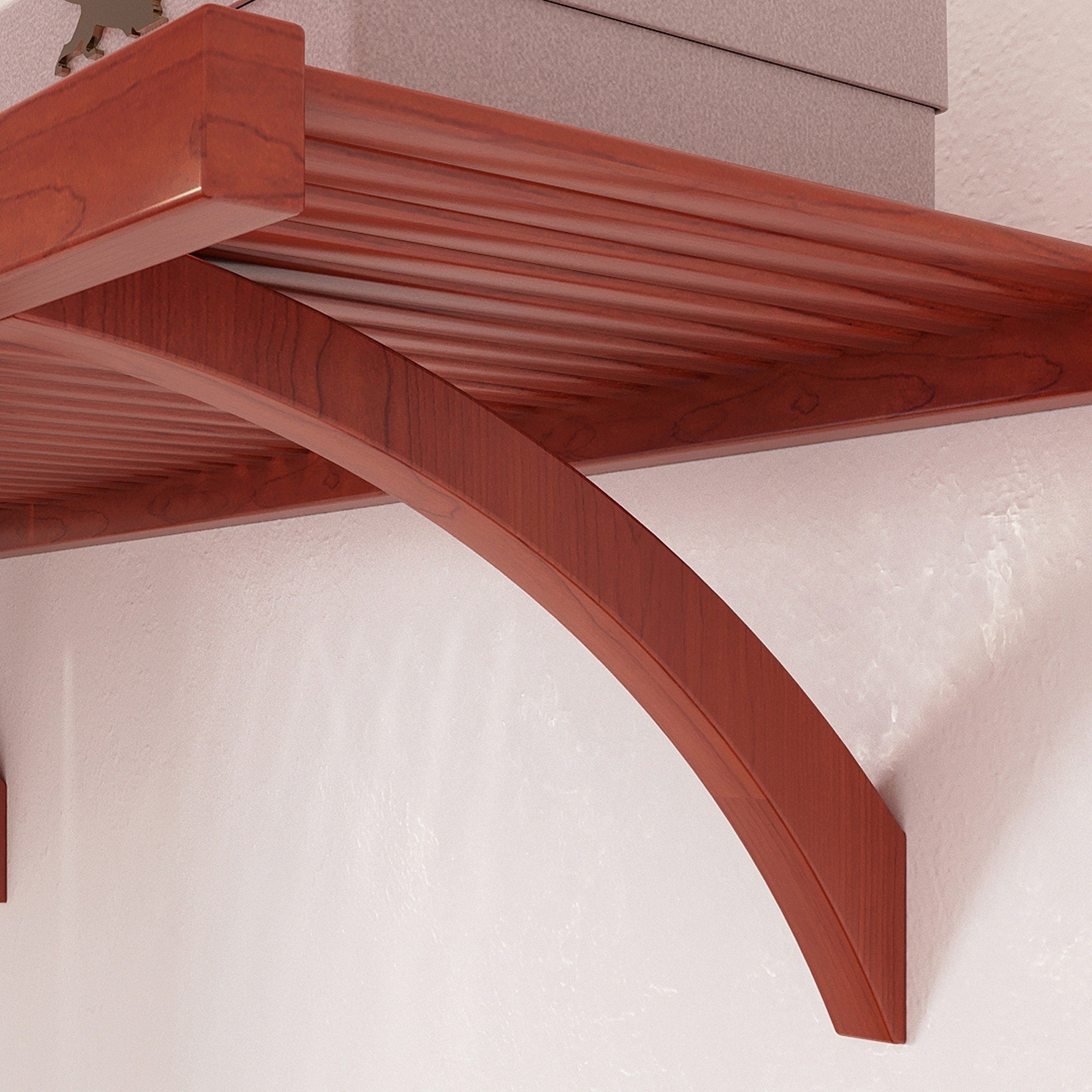 Système de rangement Simplicity en bois massif de John Louis Home, couleur acajou rouge.