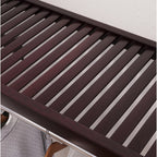 Système de rangement à armoire intégrée en bois massif John Louis Home, modèle Simplicity, couleur espresso.