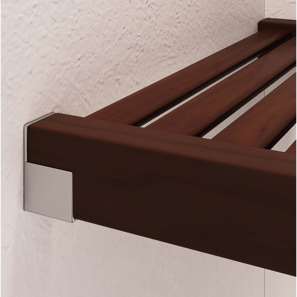 Système de rangement à armoire intégrée en bois massif John Louis Home, modèle Simplicity, couleur espresso.