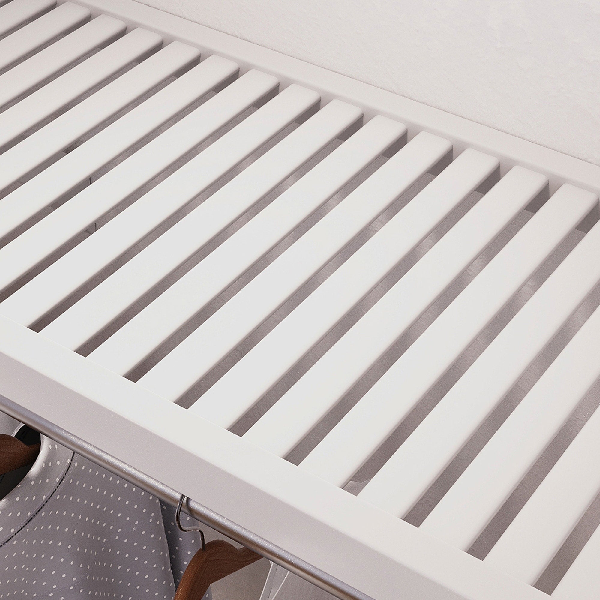 Système de placard à armoire en bois massif John Louis Home avec 3 tiroirs, blanc.