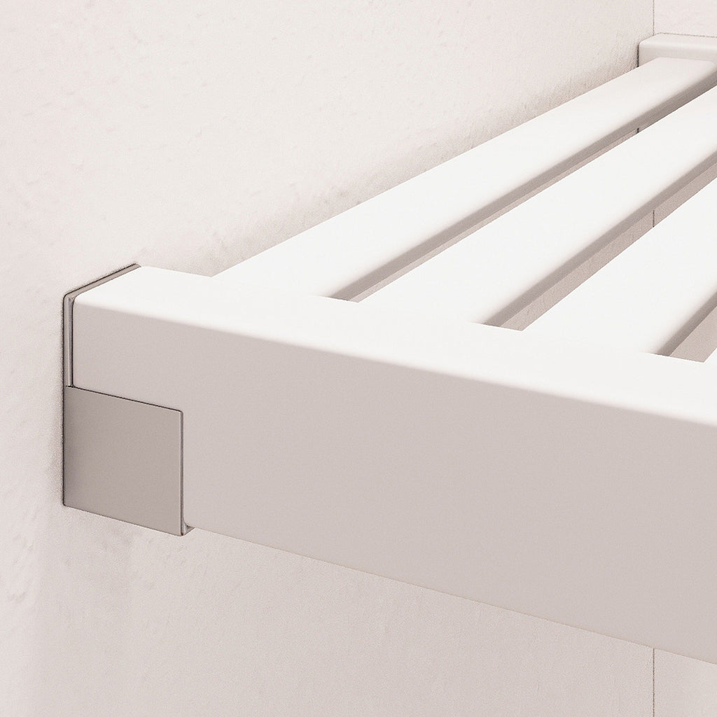 Système de placard à armoire en bois massif John Louis Home avec 3 tiroirs, blanc.