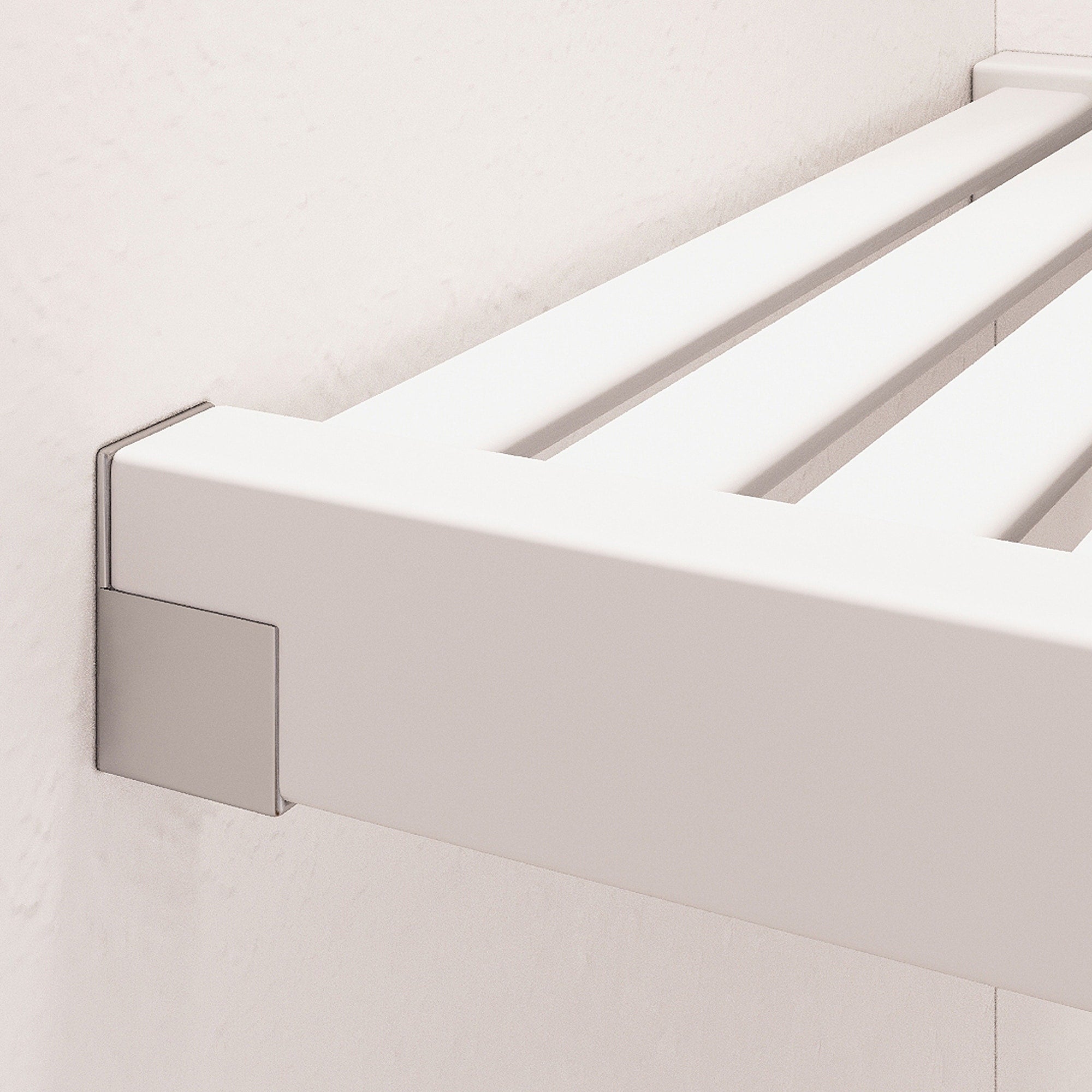 Système de placard à armoire en bois massif John Louis Home avec 3 tiroirs, blanc.