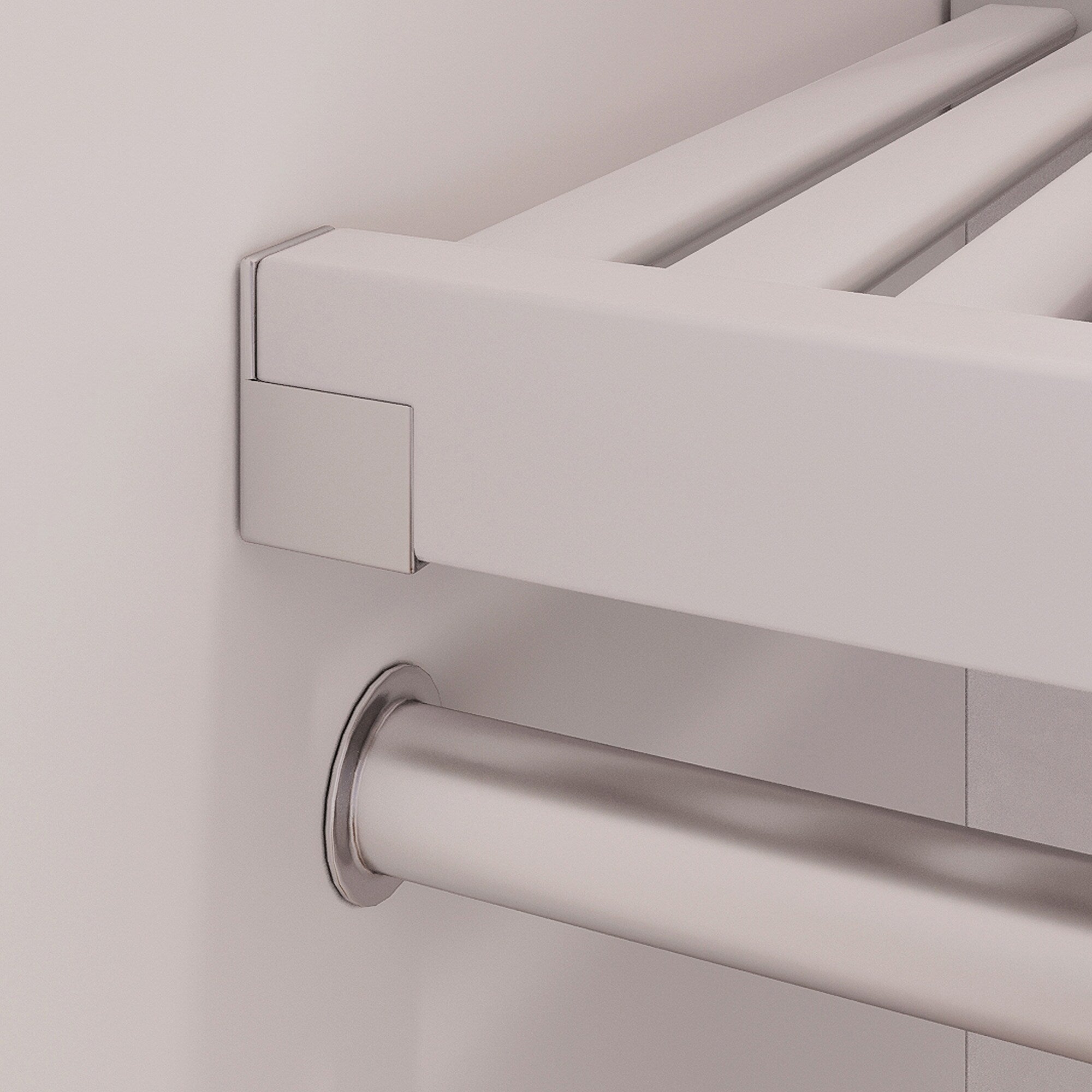 Système de placard à armoire en bois massif John Louis Home avec 3 tiroirs, blanc.