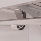 Système de placard à armoire en bois massif John Louis Home avec 3 tiroirs, blanc.