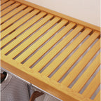 Système de rangement à l'ancienne en bois massif John Louis Home, modèle Simplicity, couleur érable miel.