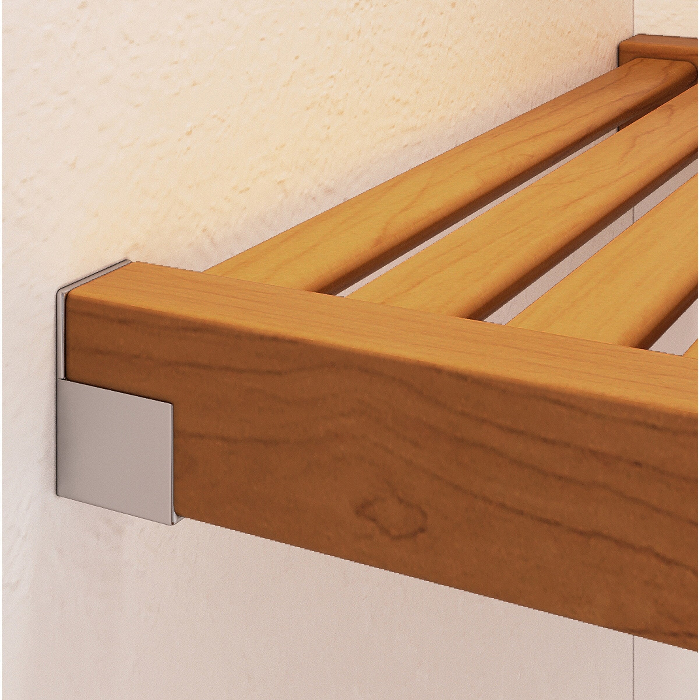 Système de rangement à l'ancienne en bois massif John Louis Home, modèle Simplicity, couleur érable miel.