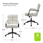 Chaise de bureau moderne Joseph en simili cuir avec verrouillage d'inclinaison et basculement central de HULALA HOME