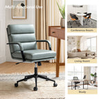 Chaise de bureau moderne Joseph en simili cuir avec verrouillage d'inclinaison et basculement central de HULALA HOME