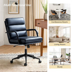 Chaise de bureau moderne Joseph en simili cuir avec verrouillage d'inclinaison et basculement central de HULALA HOME