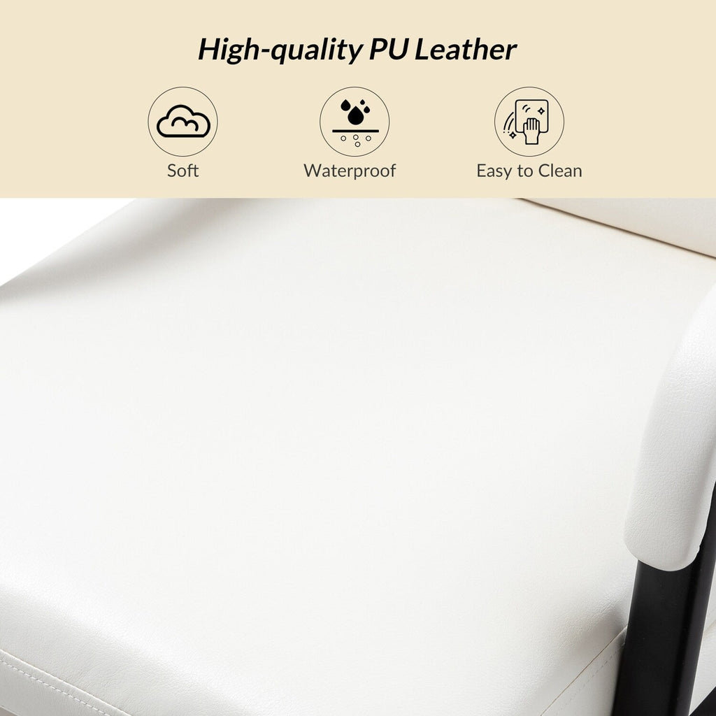 Chaise de bureau moderne Joseph en simili cuir avec verrouillage d'inclinaison et basculement central de HULALA HOME