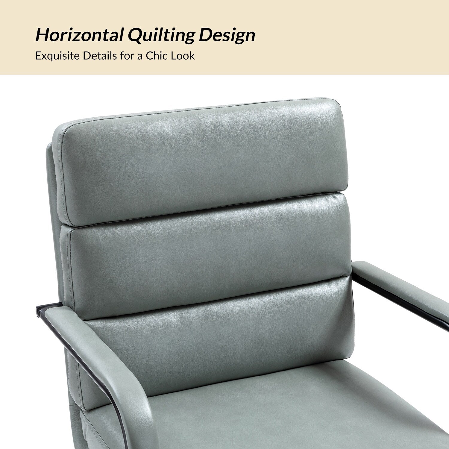 Chaise de bureau moderne Joseph en simili cuir avec verrouillage d'inclinaison et basculement central de HULALA HOME