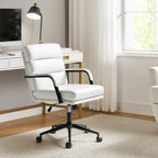 Chaise de bureau moderne Joseph en simili cuir avec verrouillage d'inclinaison et basculement central de HULALA HOME