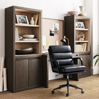 Chaise de bureau moderne Joseph en simili cuir avec verrouillage d'inclinaison et basculement central de HULALA HOME