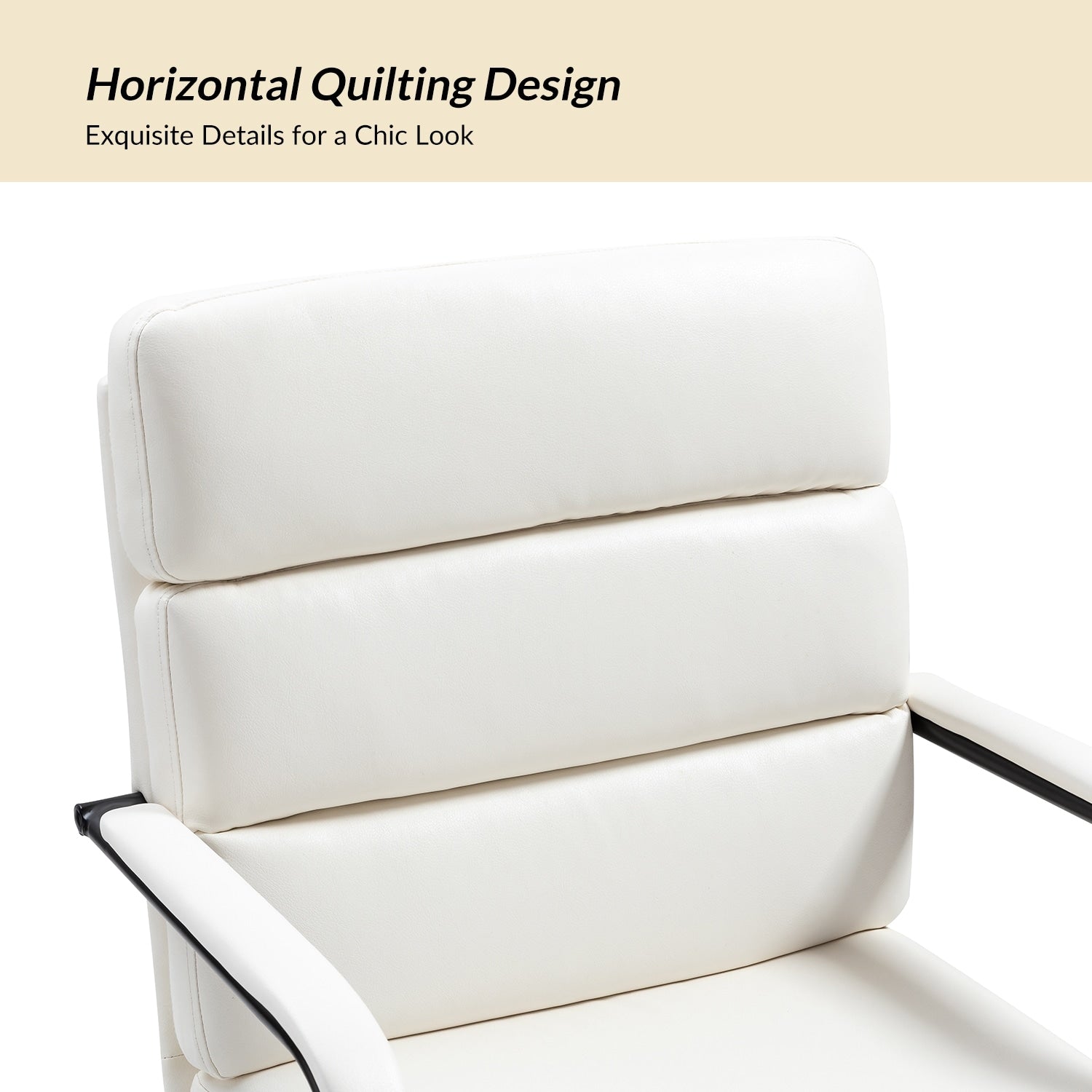 Chaise de bureau moderne Joseph en simili cuir avec verrouillage d'inclinaison et basculement central de HULALA HOME