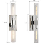 Appliques murales en verre moderne KAYLA, éclairage mural intérieur, luminaires muraux, luminaire de vanité avec abat-jour en verre (lot de 2)