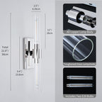 Appliques murales en verre moderne KAYLA, éclairage mural intérieur, luminaires muraux, luminaire de vanité avec abat-jour en verre (lot de 2)