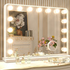 Keonjinn Miroir de maquillage LED Hollywood avec 15/18 lumières LED