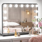 Keonjinn Miroir de maquillage LED Hollywood avec 15/18 lumières LED