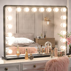 Keonjinn Miroir de maquillage LED Hollywood avec 15/18 lumières LED