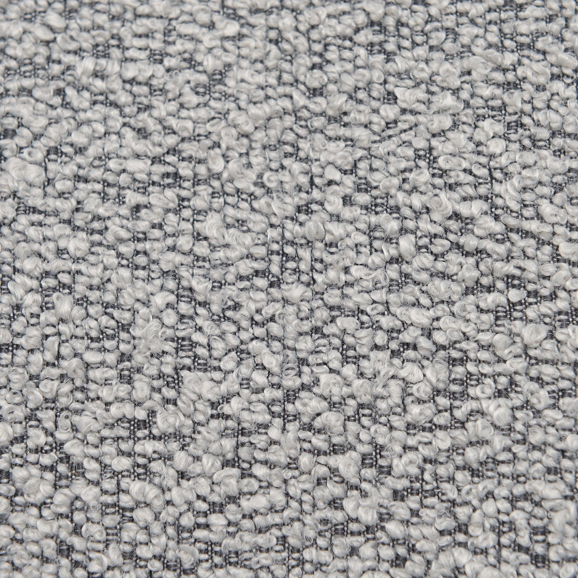 Canapé 2 places KINWELL en tissu bouclé avec coussins