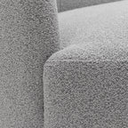 Canapé 2 places KINWELL en tissu bouclé avec coussins