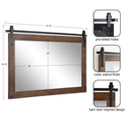 Kate and Laurel Cates Miroir mural rectangulaire rustique